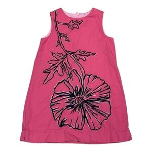 Lilly Pulitzer Girls Poppy Razzie Pink Shift Dress Size 5